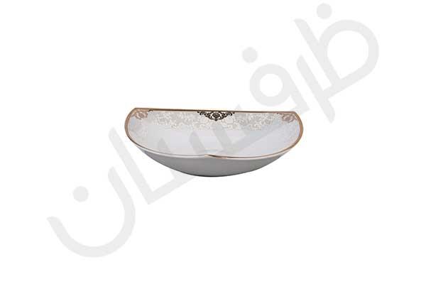 سرویس غذاخوری 12 نفره 105 پارچه چینی پردیس کاشان طرح برلین 2042 طلایی