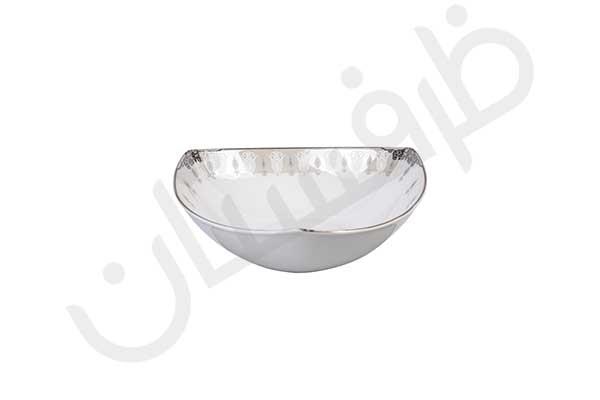 سرویس غذاخوری 12 نفره 105A پارچه چینی پردیس کاشان طرح منچستر 2041 پلاتین