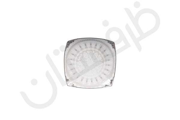 سرویس غذاخوری 12 نفره 105A پارچه چینی پردیس کاشان طرح منچستر 2041 پلاتین