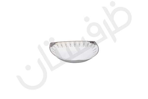 سرویس غذاخوری 12 نفره 105A پارچه چینی پردیس کاشان طرح منچستر 2041 پلاتین