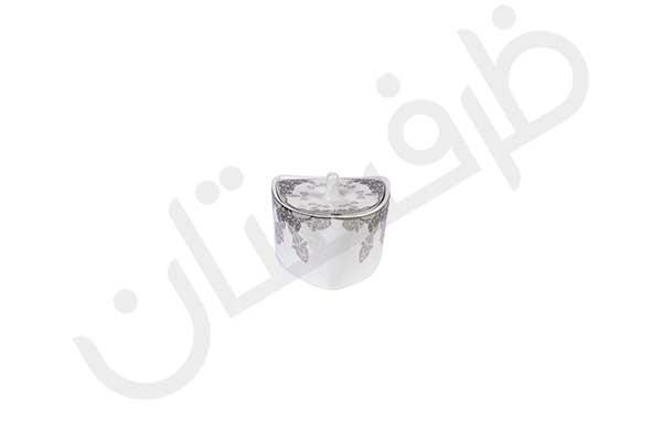 سرویس غذاخوری 12 نفره 105A پارچه چینی پردیس کاشان طرح منچستر 2041 پلاتین