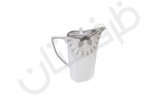 سرویس غذاخوری 12 نفره 105A پارچه چینی پردیس کاشان طرح منچستر 2041 پلاتین