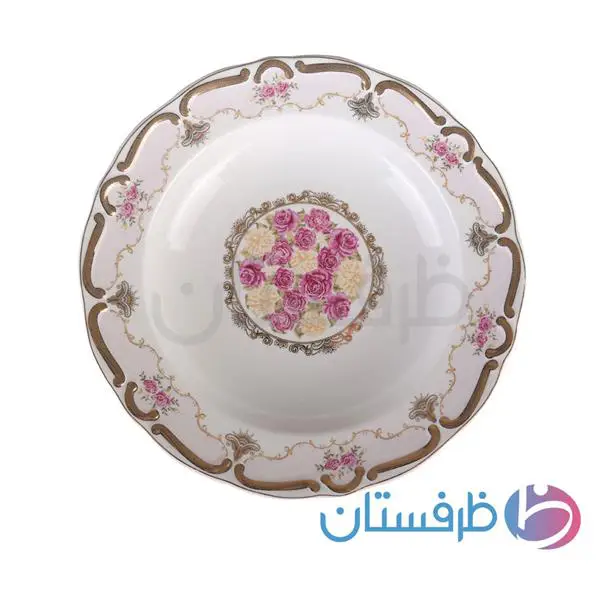 میوه خوری پایه دار چینی پردیس گلدار کد 1719