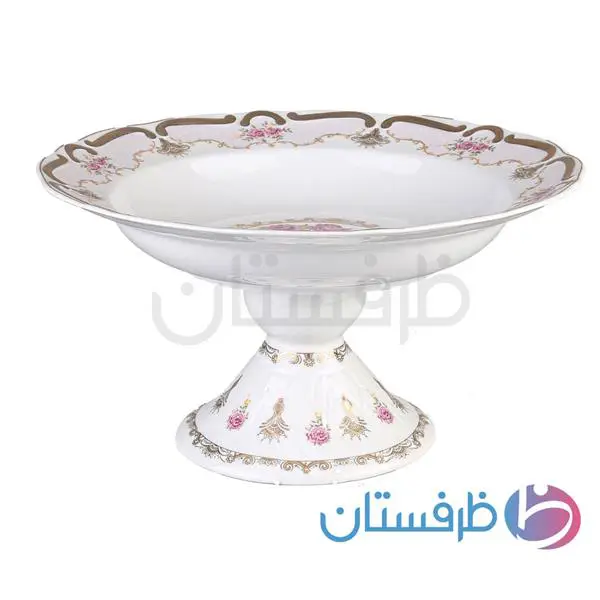 میوه خوری پایه دار چینی پردیس گلدار کد 1719