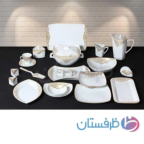سرویس غذاخوری 12 نفره 105 پارچه سوگند 193B پردیس